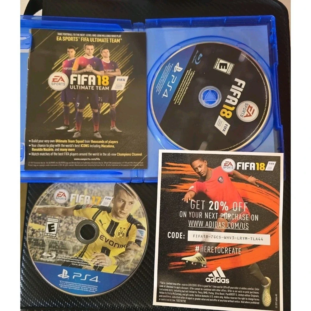FIFA 18 Sony PlayStation 4 & FIFA 17 Ps4 Lot Of 2